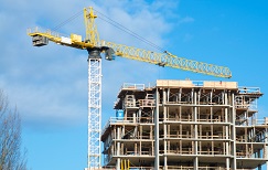 crane with building in background